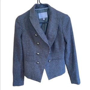 Banana Republic Cropped Wool Green Blazer
